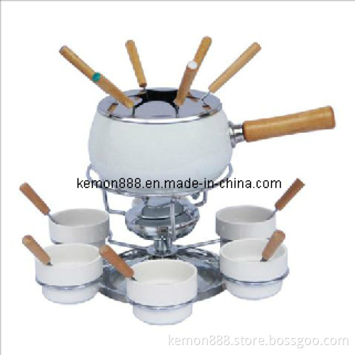 23PCS Enamel Fondue Set